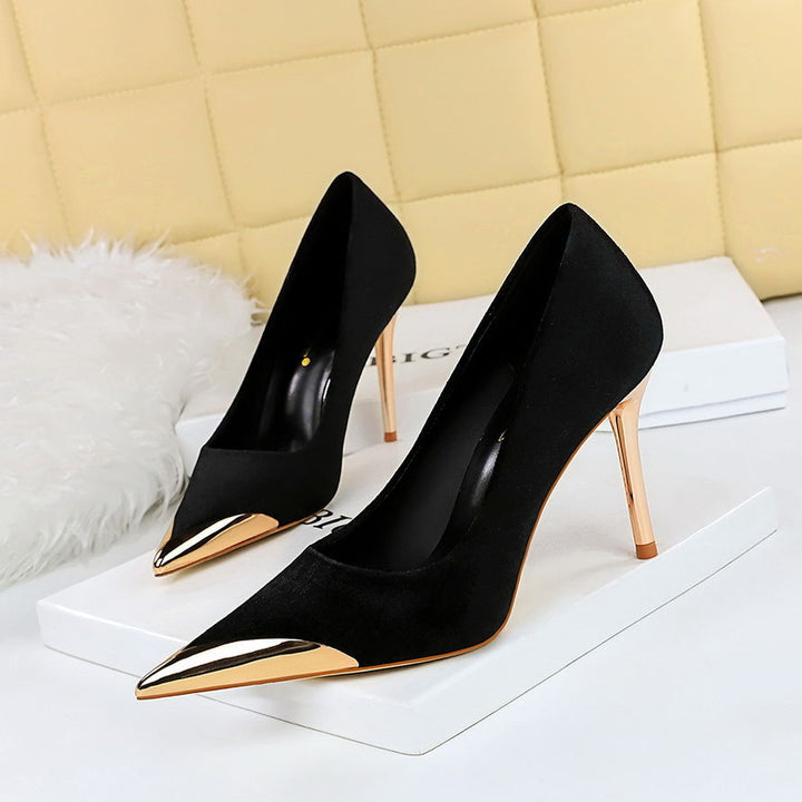 Pointed Toe Stiletto Slip-On Pumps