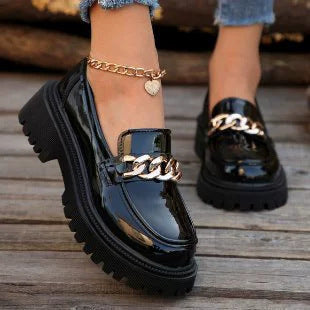 Vintage Block Heel Loafers