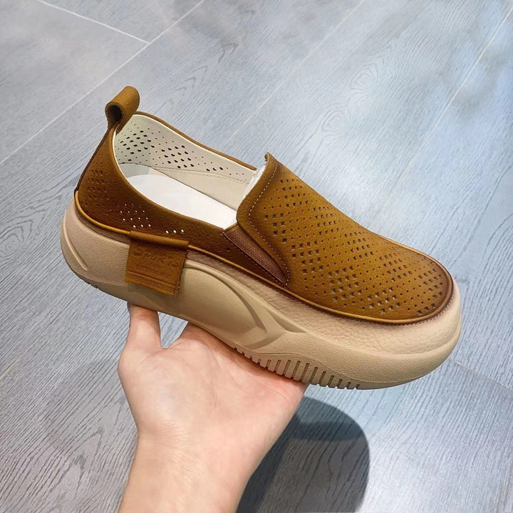 Chunky Platform Slip-On Loafers for Women