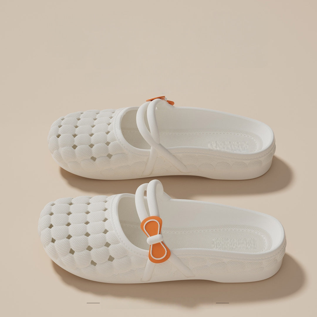 French Cutout Mary Jane Mule Sandals