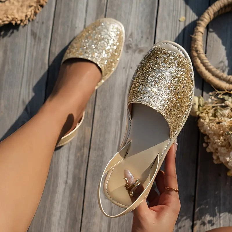 Sparkle Glitter Flat Sandals