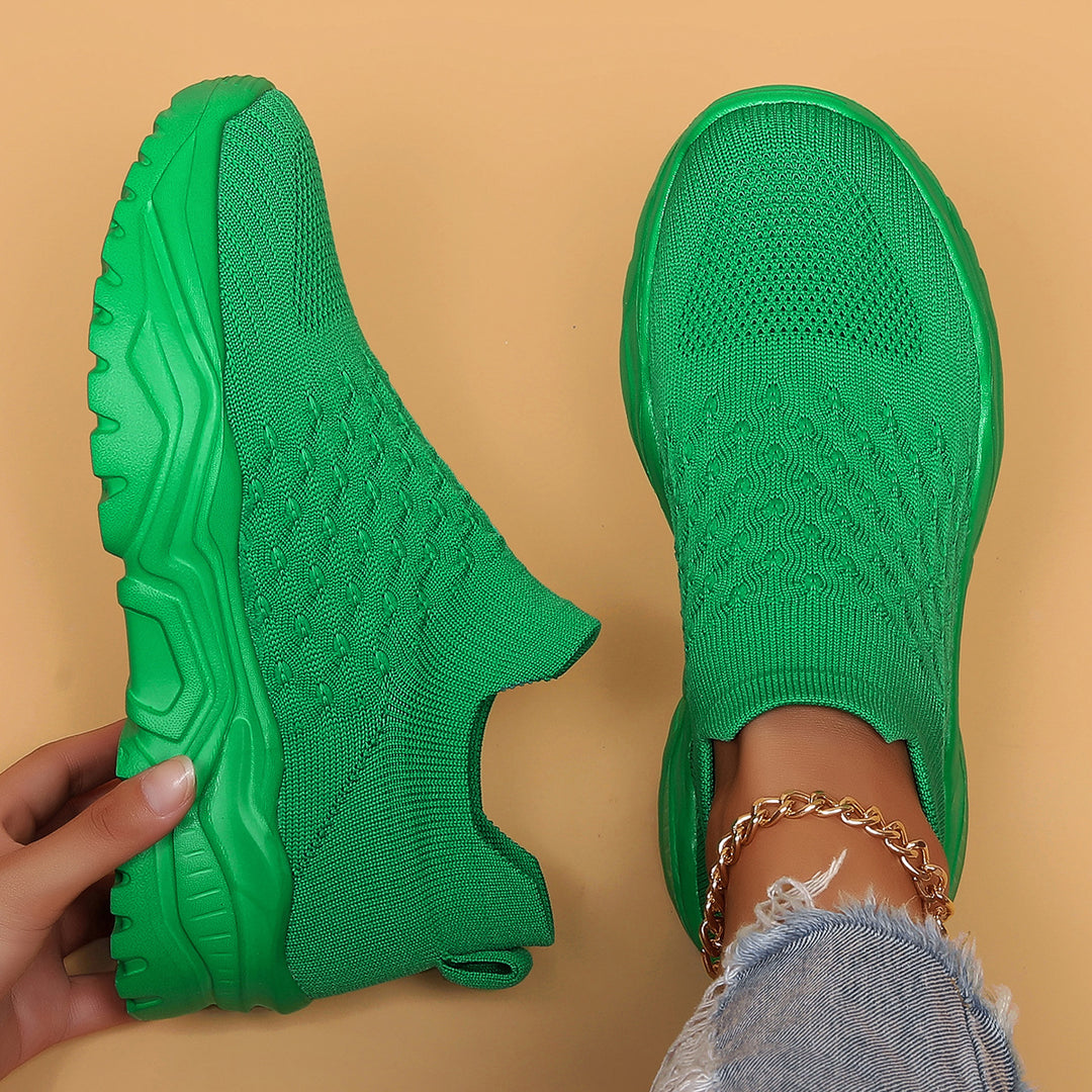 Knit Slip-On Walking Sneakers