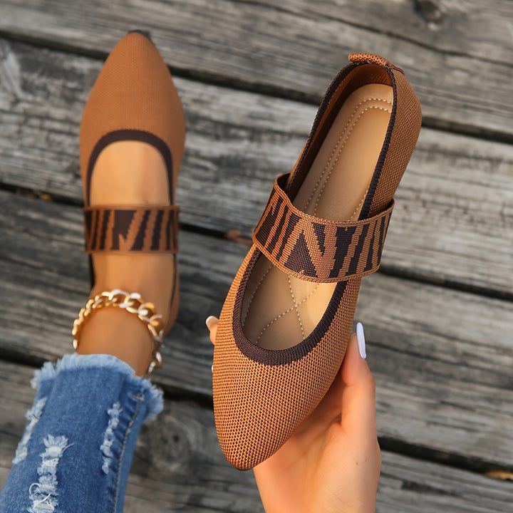 Knit Pointed-Toe Loafers