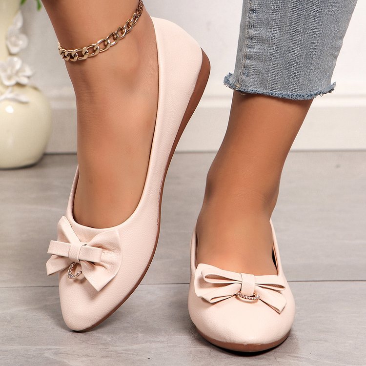 Bow Accent Slip-On Flats