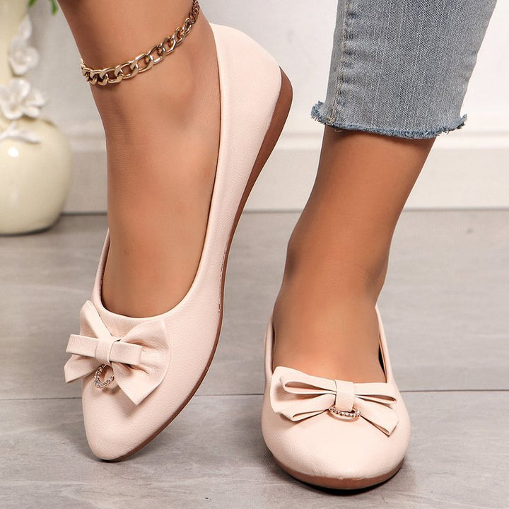Bow Accent Slip-On Flats