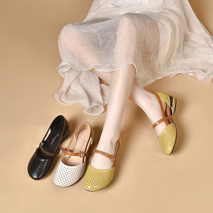 Cutout Closed Toe Comfort Sandals for Women