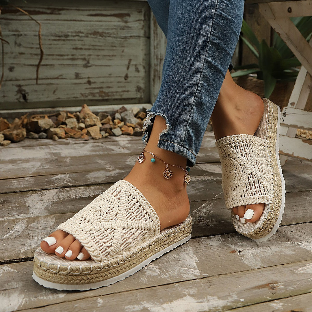 Crochet Espadrille Slides