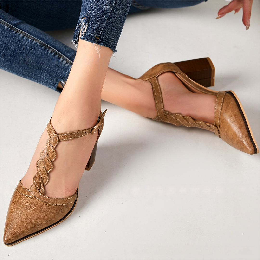 Pointed Toe Block Heels