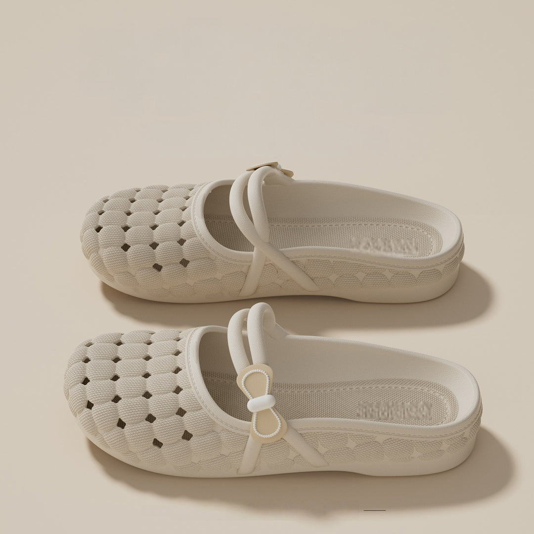 French Cutout Mary Jane Mule Sandals