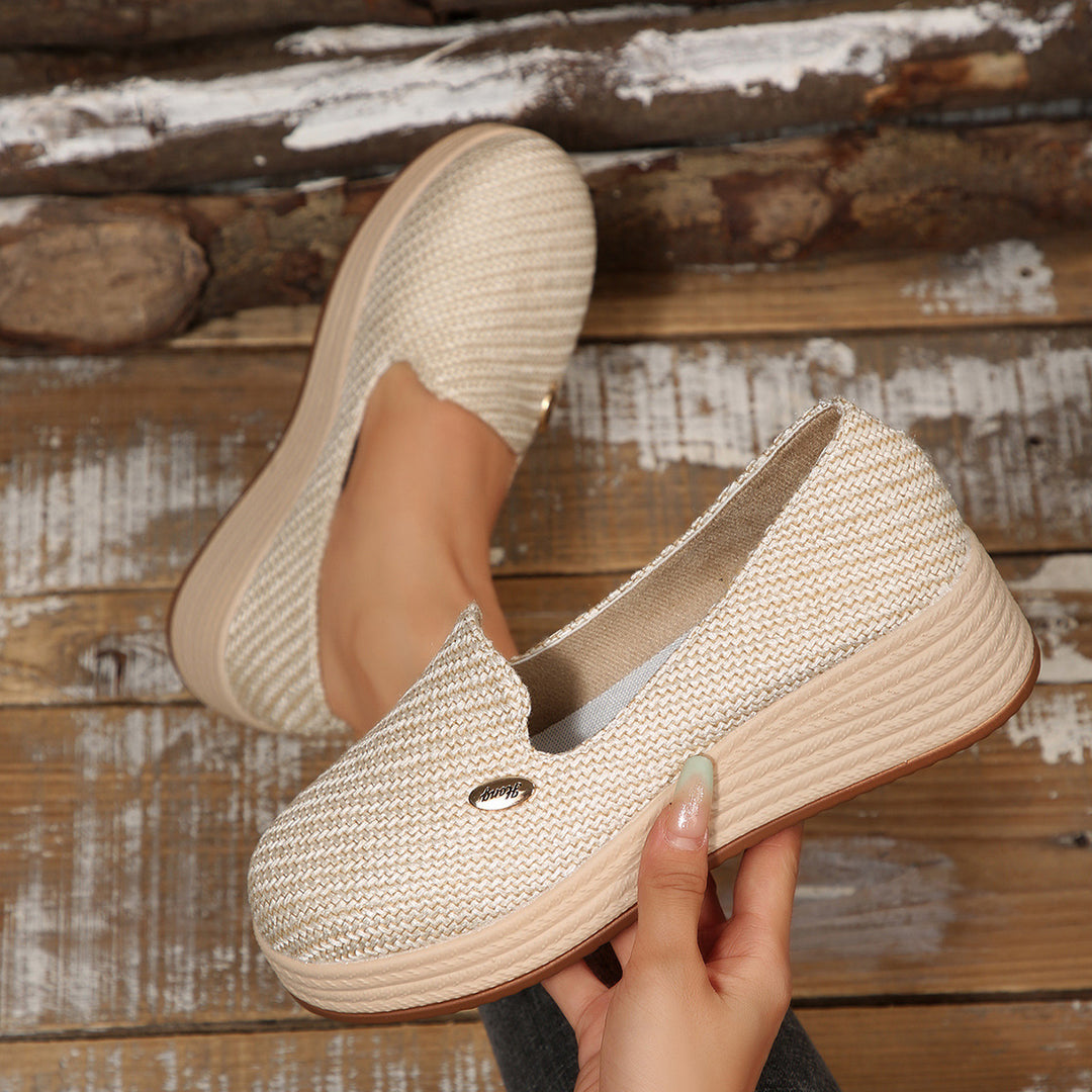 Platform Wedge Slip-On Loafers