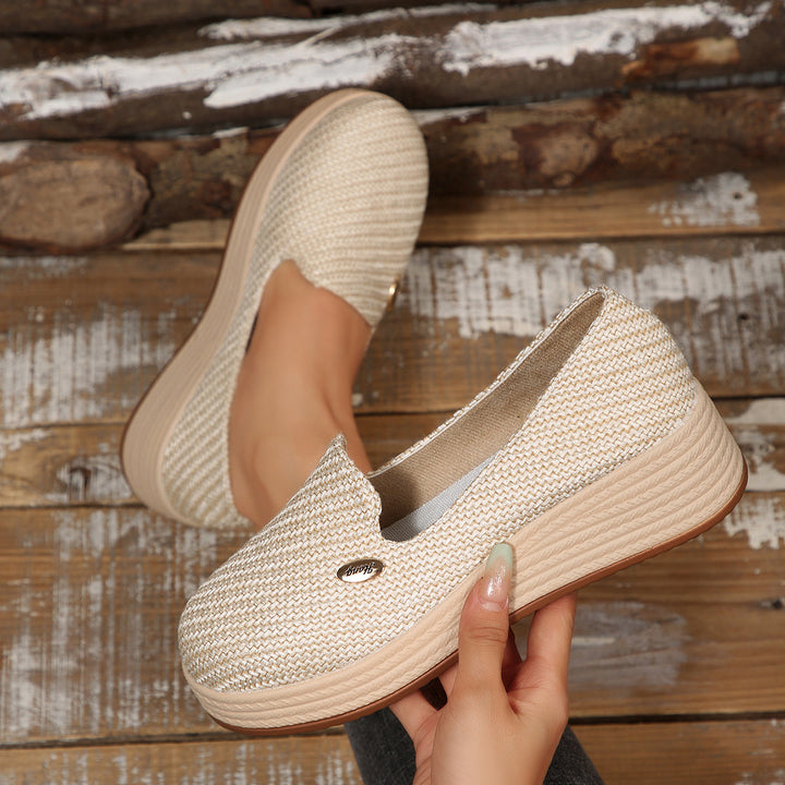 Platform Wedge Slip-On Loafers