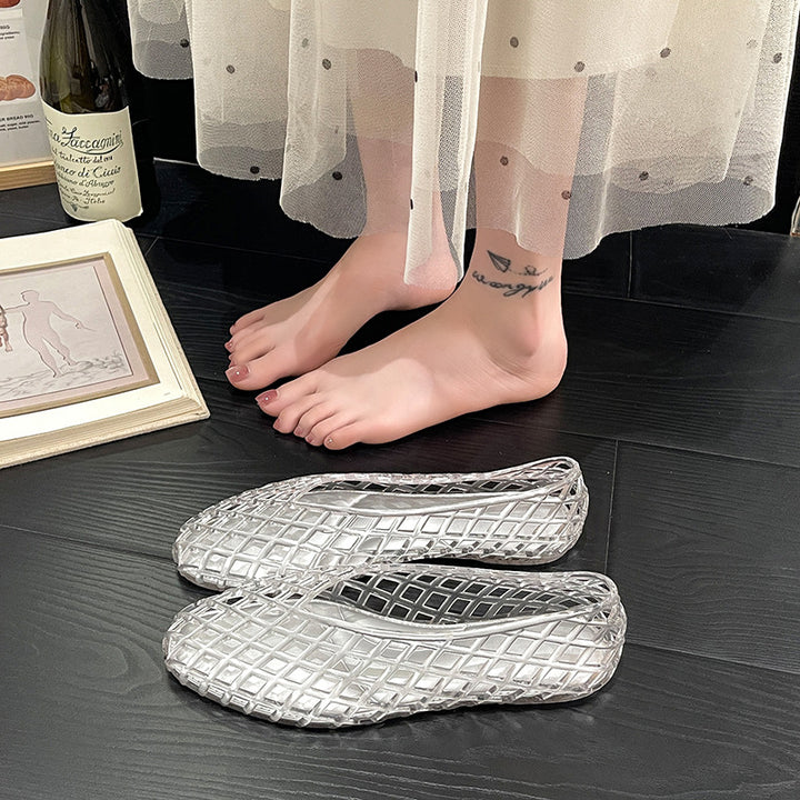 Transparent Woven Mesh Flats