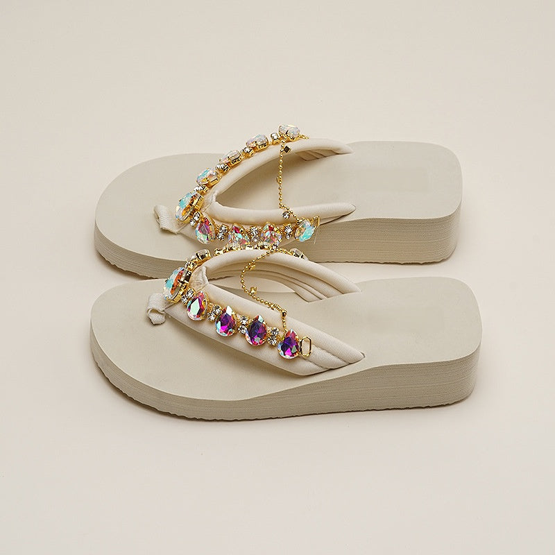 Crystal Platform Flip-Flops