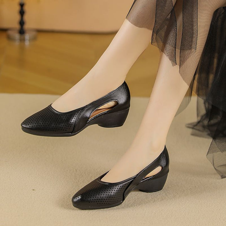 Cutout Wedge Shoes