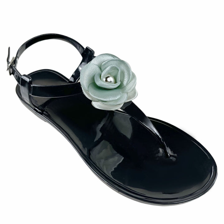 Flower Strap Flat Sandals
