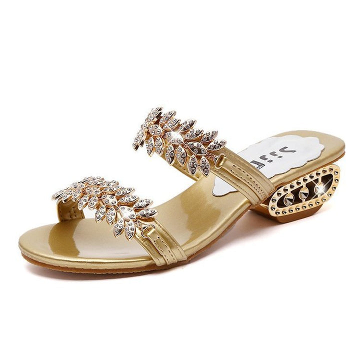 Rhinestone Slide Sandals for Women