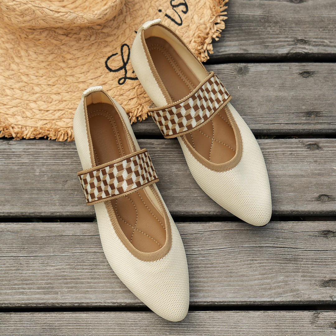 Knit Pointed-Toe Loafers