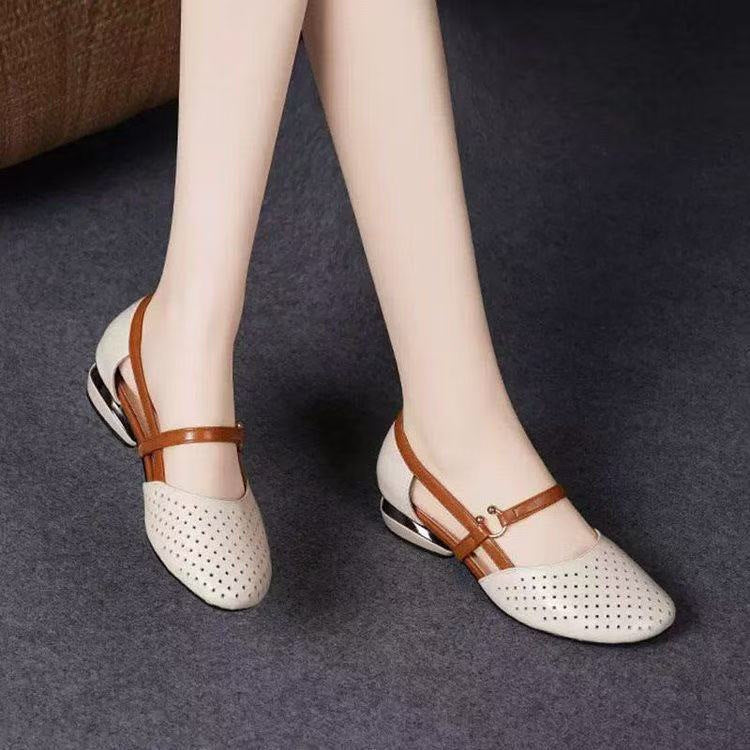 Cutout Closed Toe Comfort Sandals for Women