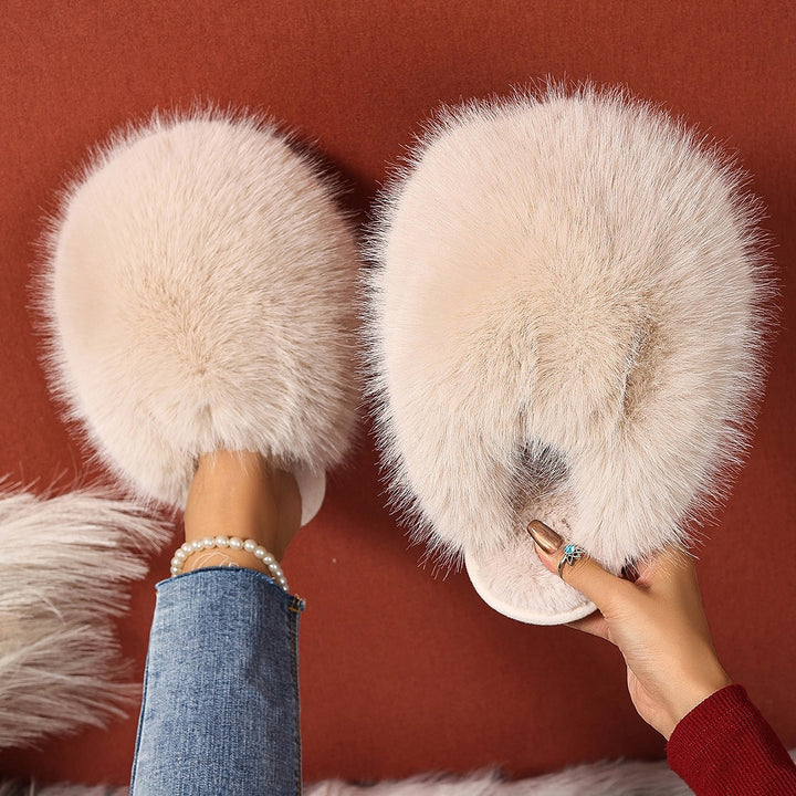 Plush Faux Fur Slippers