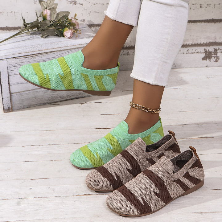 Breathable Knit Slip-On Sneakers
