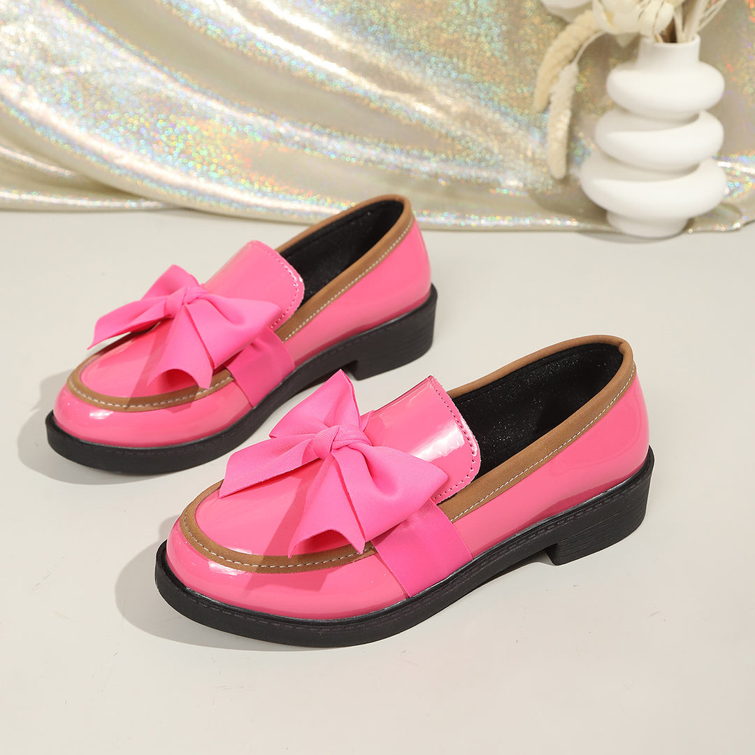 Bow Accent Platform Loafers
