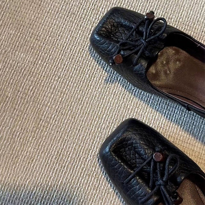 Lace-up ballet flats