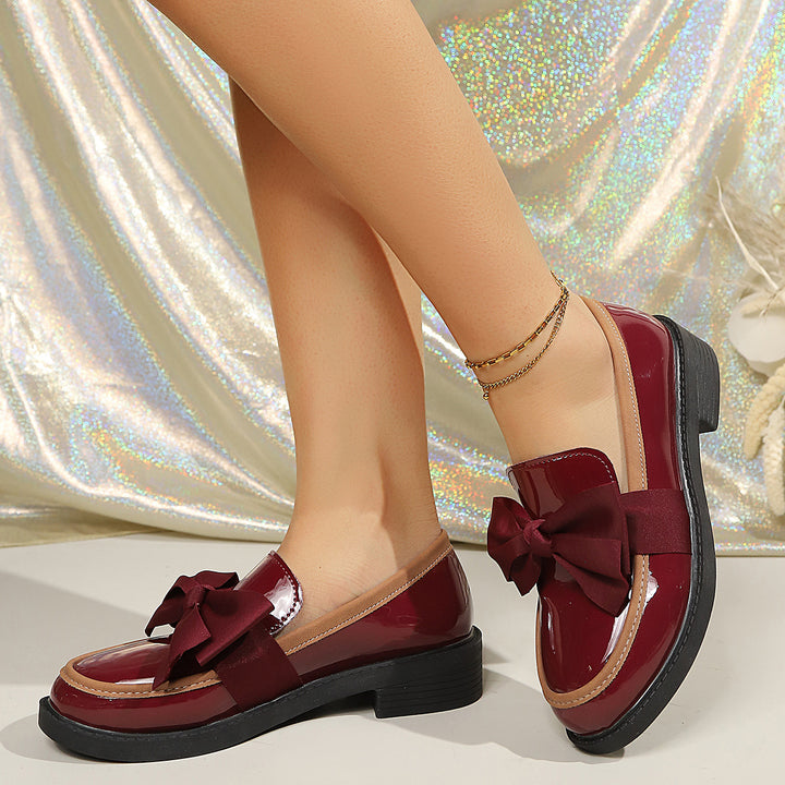 Bow Accent Platform Loafers