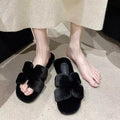 Faux Fur Slide Sandals