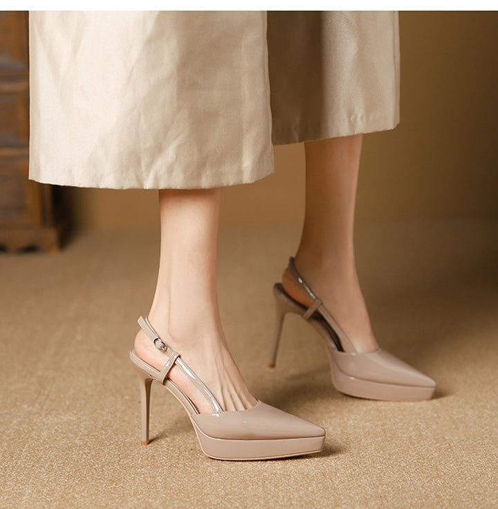 Pointed Toe Platform Stiletto Pumps
