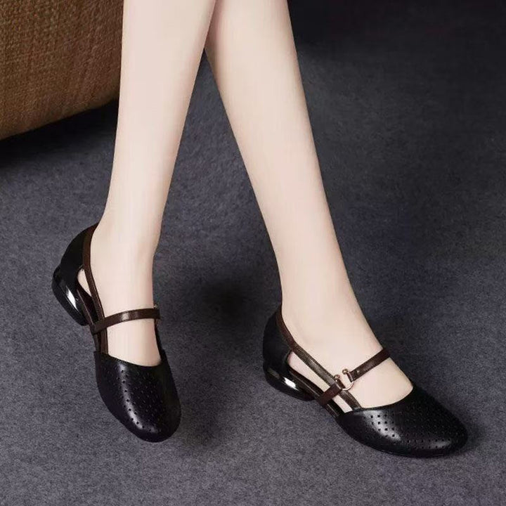 Cutout Closed Toe Comfort Sandals for Women