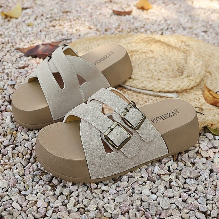 Platform Comfort Slide Sandals