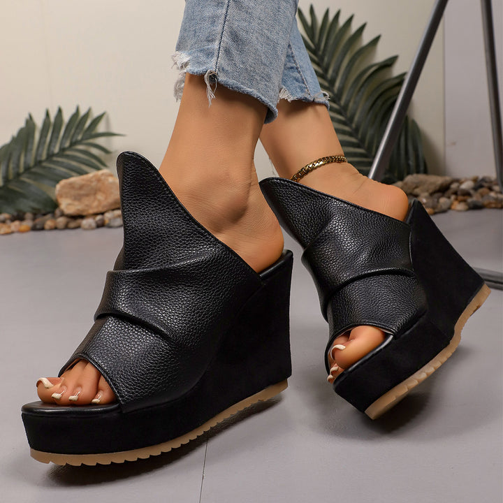 Platform Wedge Slide Sandals
