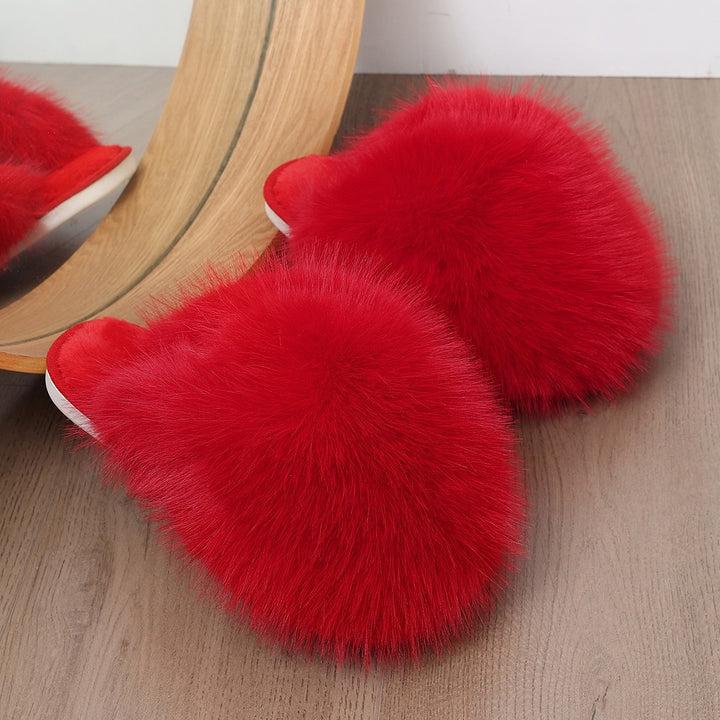 Plush Faux Fur Slippers