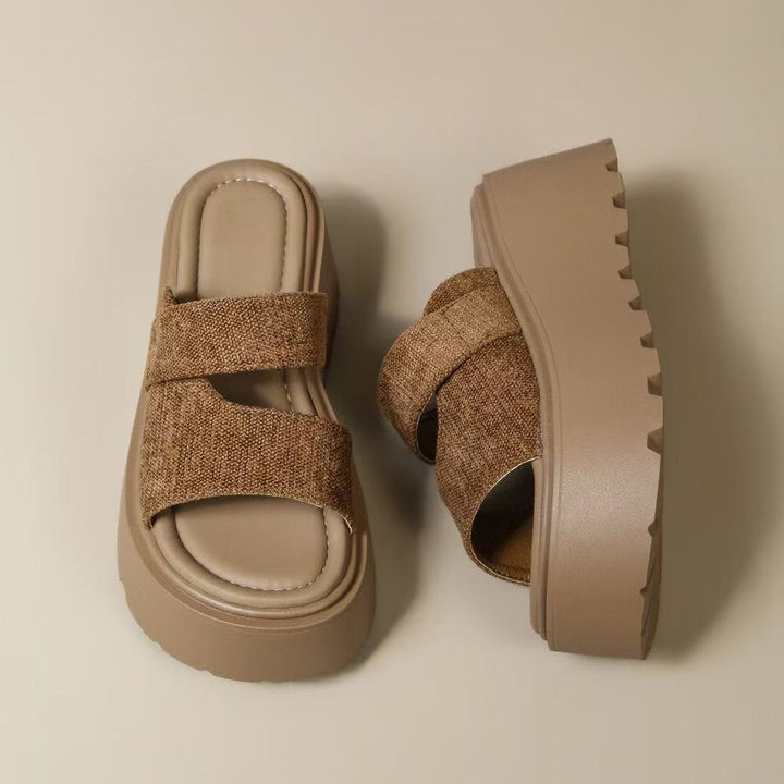 Chunky Platform Slide Sandals