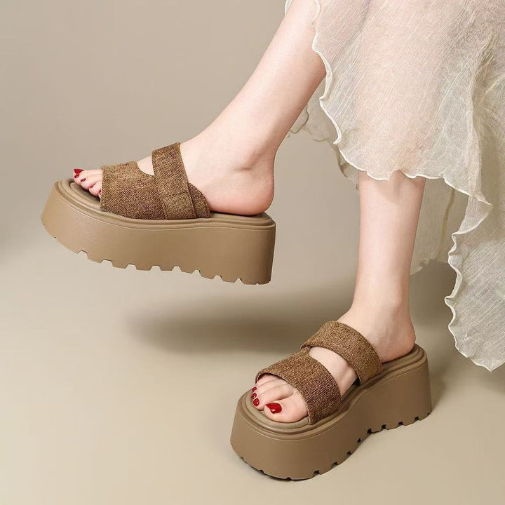 Chunky Platform Slide Sandals