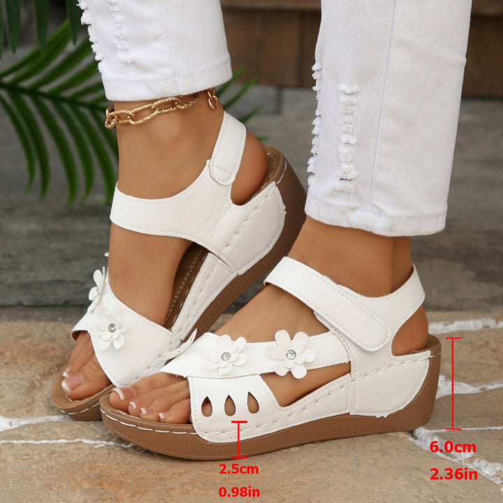 Floral Wedge Sandals