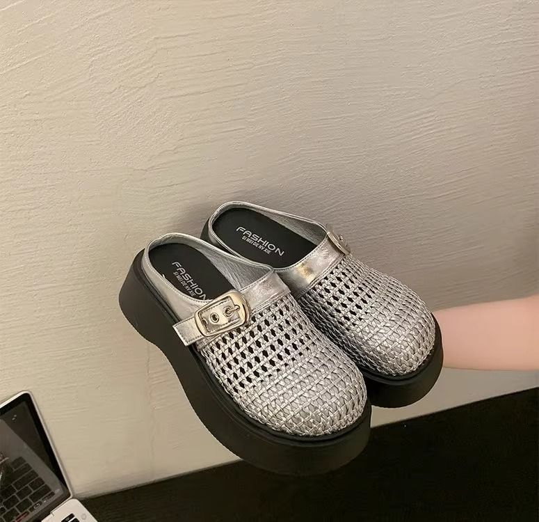Breathable Platform Mule Sandals