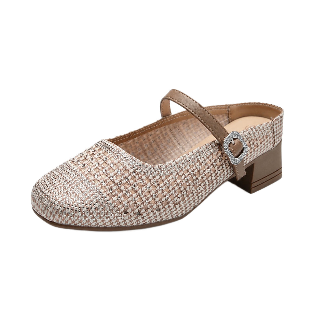 Sparkle Mary Jane Block Heel Flats