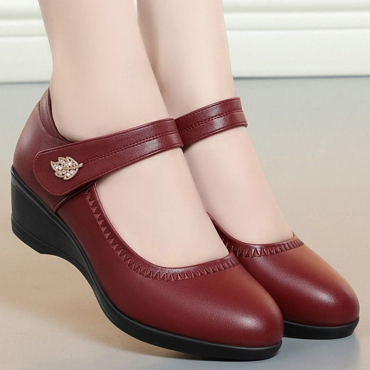 Elegant Mary Jane Wedge Shoes