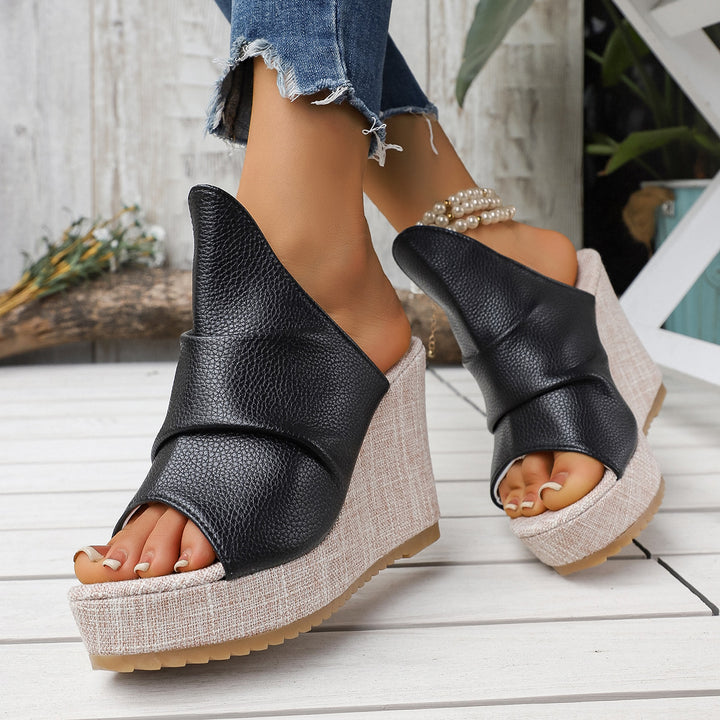 Platform Wedge Slide Sandals