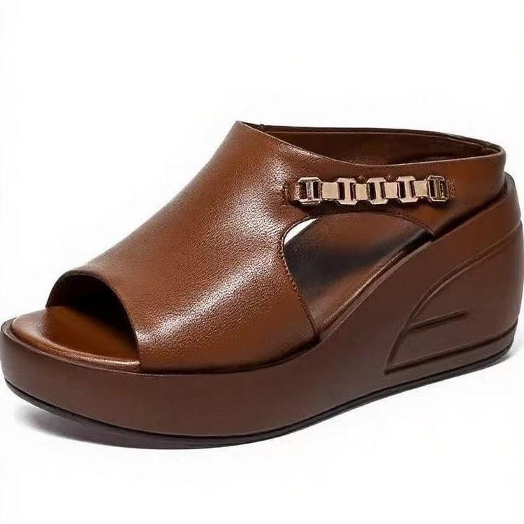 Platform Wedge Slide Sandals