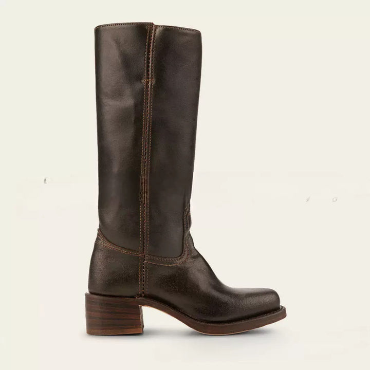Vintage Side Zip Platform Riding Boots