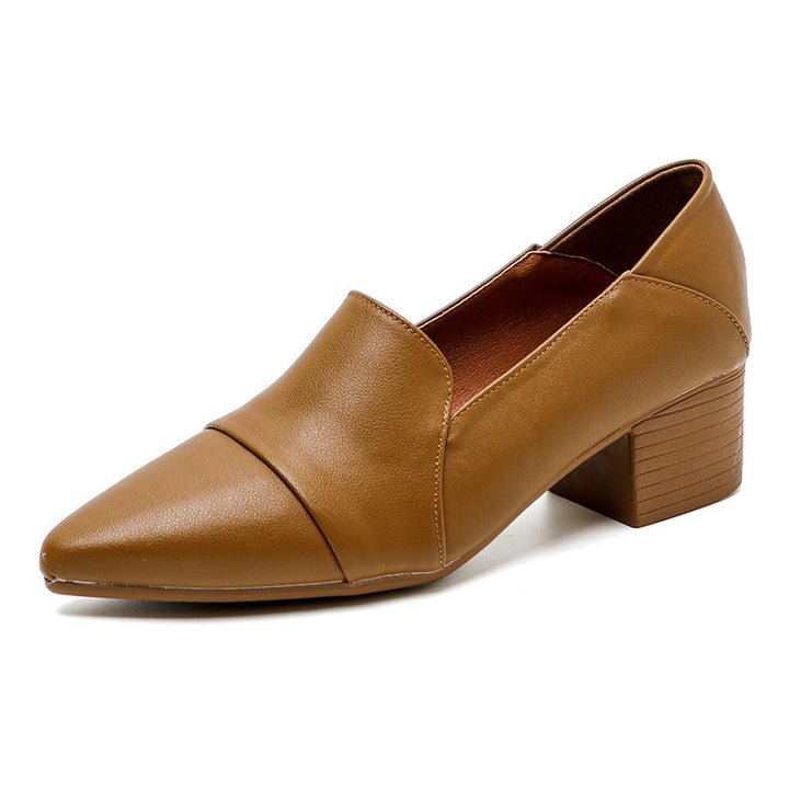 Soft Leather Pointed Toe Comfort Flats