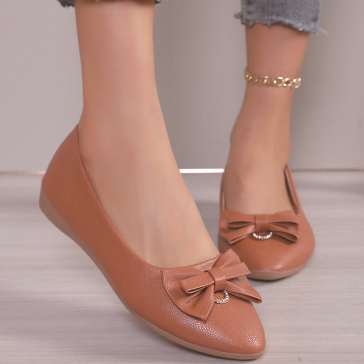 Bow Accent Slip-On Flats