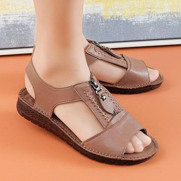 Vintage Cutout Peep Toe Sandals
