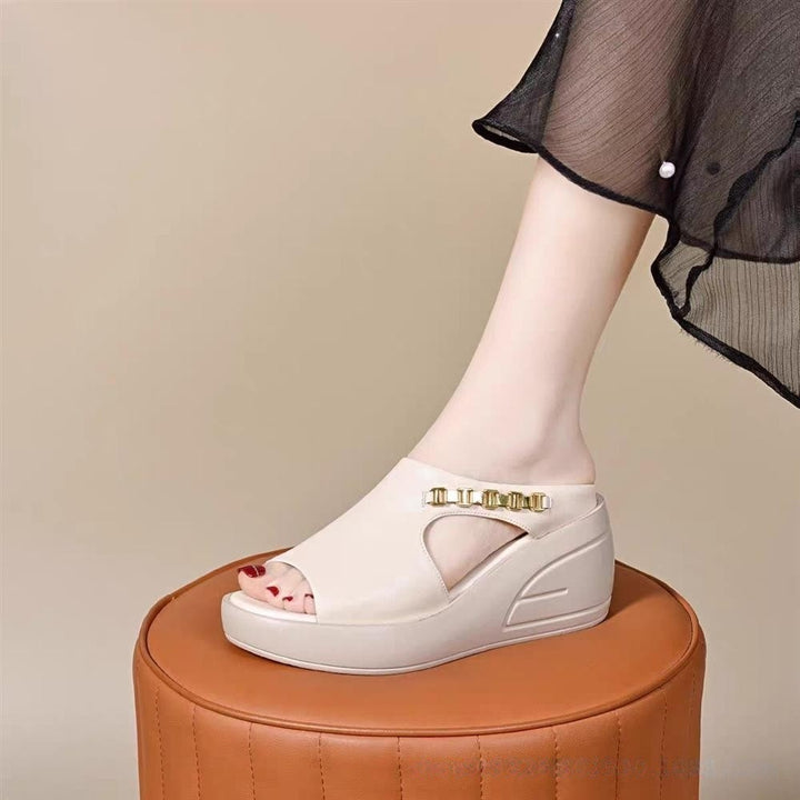 Platform Wedge Slide Sandals