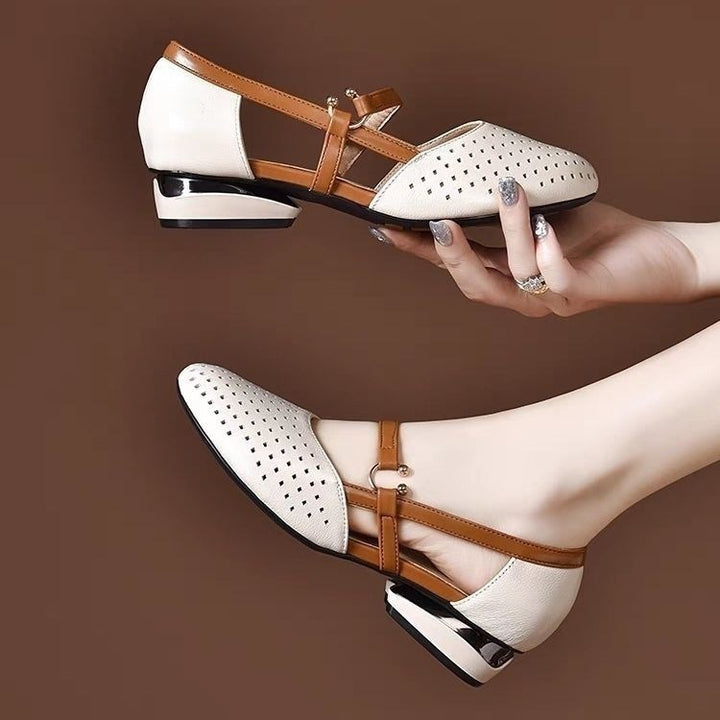 Cutout Closed Toe Comfort Sandals for Women