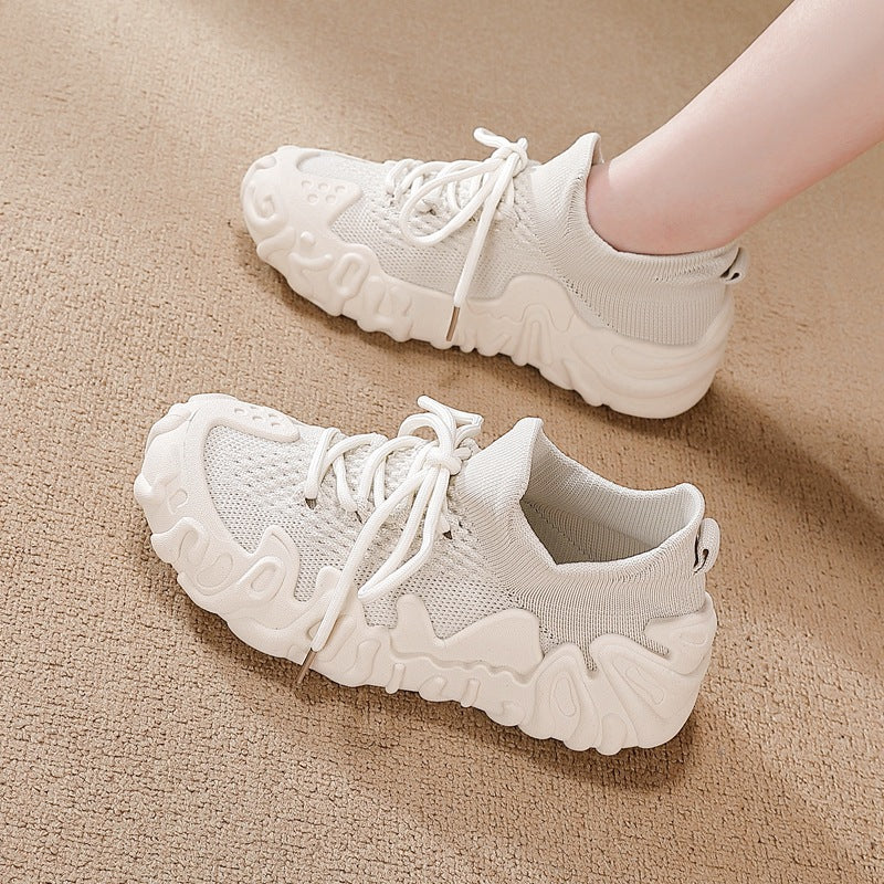 Chunky Knit Platform Sneakers