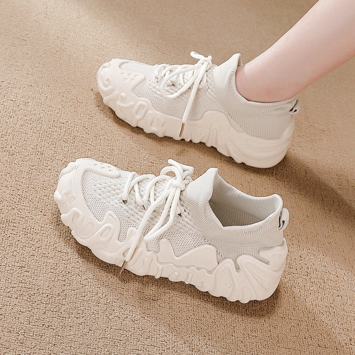 Chunky Knit Platform Sneakers