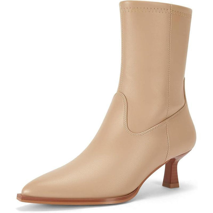Pointed Toe Suede Stretch Ankle Boots
